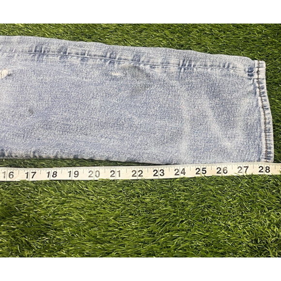 American Eagle Distressed Jean Blue Athletic Fit Light Wash Air Flex Denim 36X28 - Picture 9 of 9